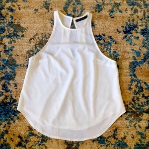 Esther chiffon high neck racerback sleeveless tank